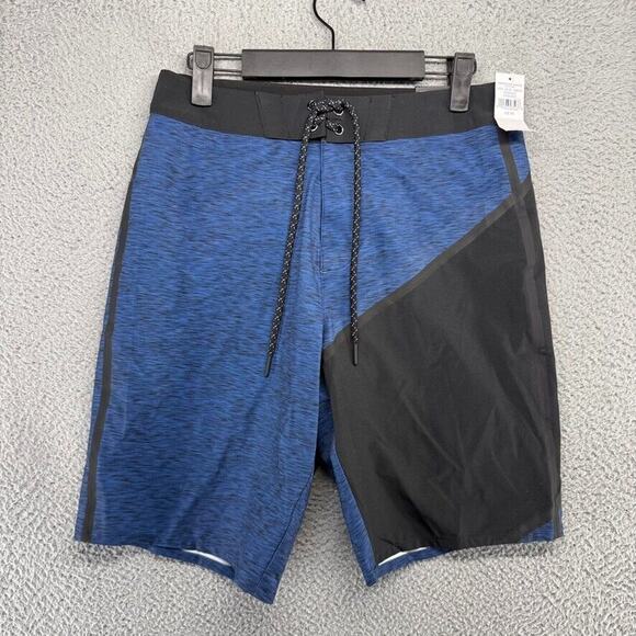 American Eagle Board Shorts Men's Extra Small Blue Black Swim Trunks Surf NEw - Picture 1 of 10